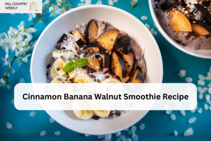Cinnamon Banana Walnut Smoothie Recipe