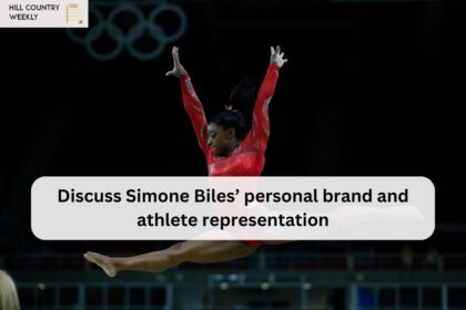 Discuss Simone Biles’ personal brand and athlete representation.