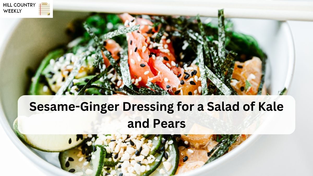 Sesame-Ginger Dressing for a Salad of Kale and Pears