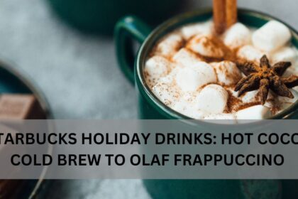 STARBUCKS HOLIDAY DRINKS HOT COCOA COLD BREW TO OLAF FRAPPUCCINO